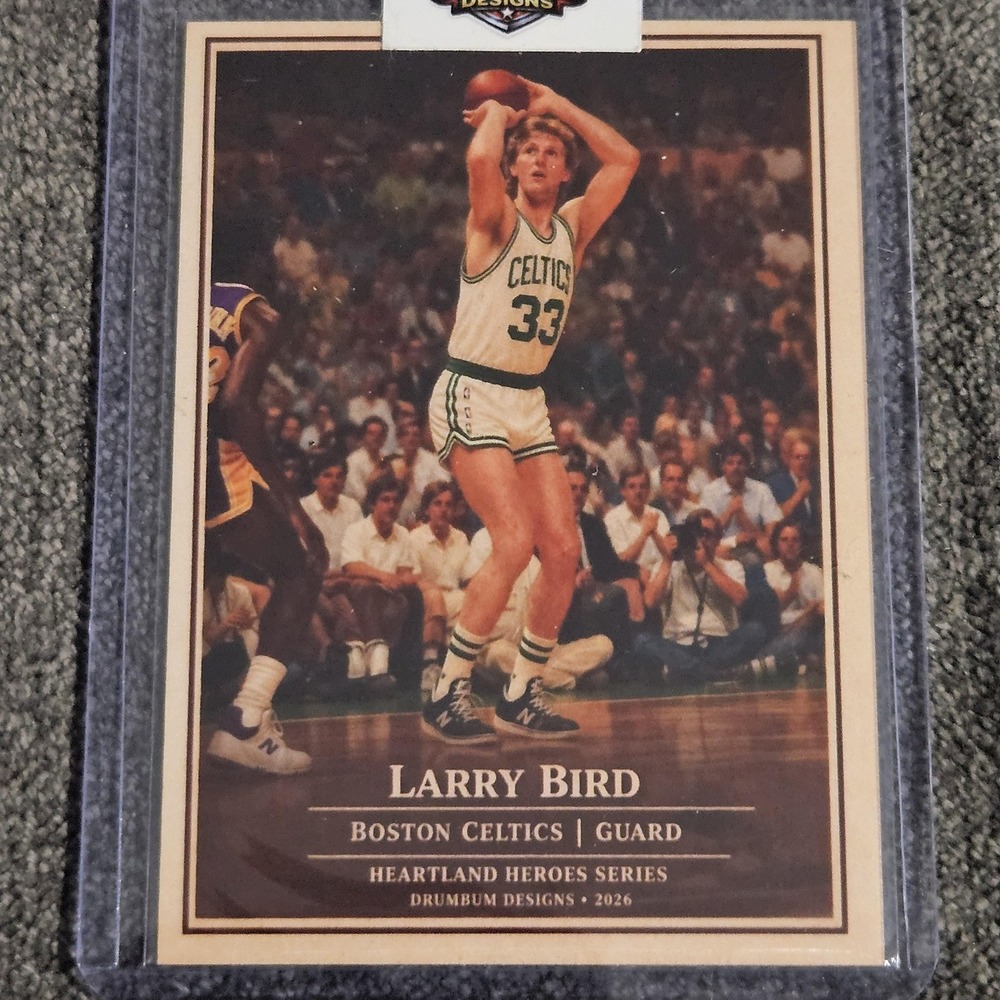 Larry Bird CUSTOM Fan-Art Made Basketball Card‎ Boston Celtics